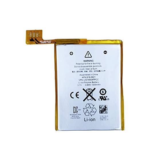 Batterie de remplacement pour iPod Touch 5 (5e génération), 1030 mAh Batterie de remplacement pour iPod Touch 5 (5e génération), 1030 mAh